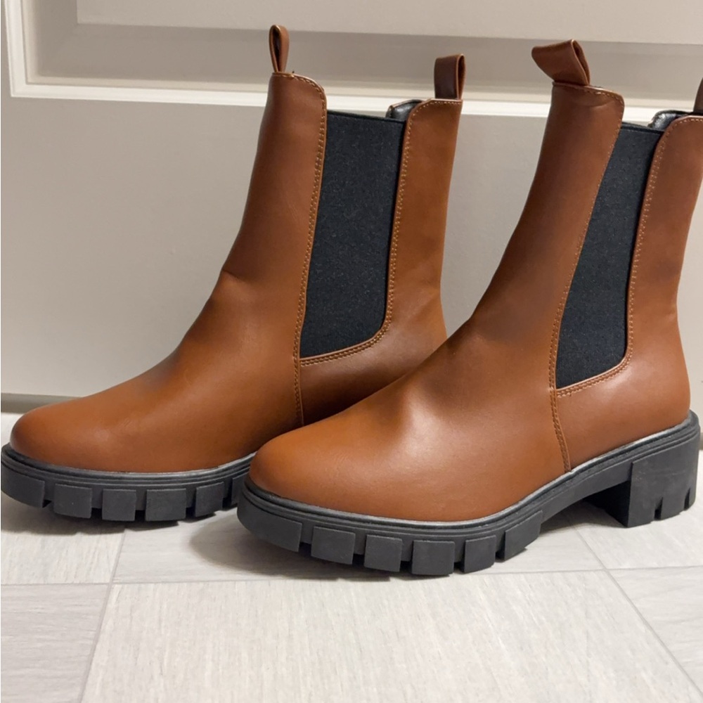 Brown Leather Ankle Boots